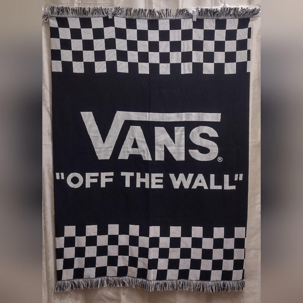 Vans Family Exclusive Black White Checkerboard Reversible Blanket 2021